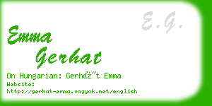 emma gerhat business card
